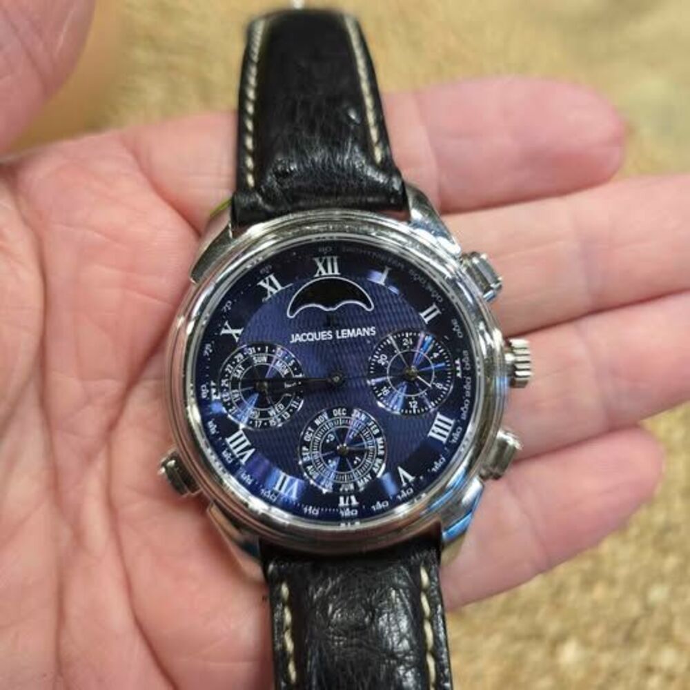 Mens Jacques Lemans JL-1215 Limited Edition Moon Phase Watch